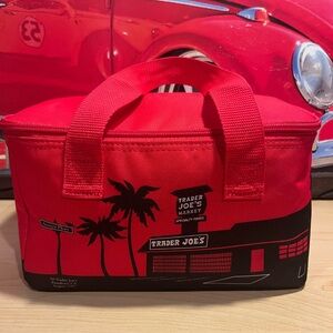 Brand New Trader Joe's MINI Insulated Cooler Tote Bag RED NWT